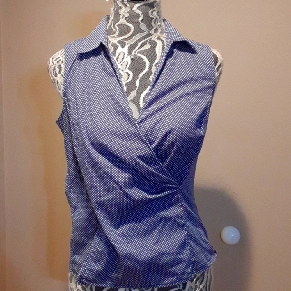 Talbots Blue Gingham Print Top🌷